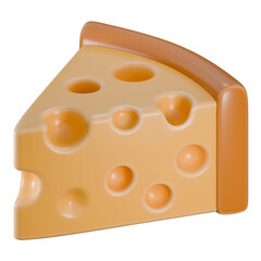 cheese 3d icon illustration