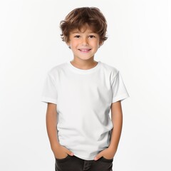 Kid wearing tshirt mockup blank mockup