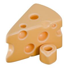 cheese 3d icon illustration