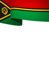 Vanuatu flag element design national independence day banner ribbon png
