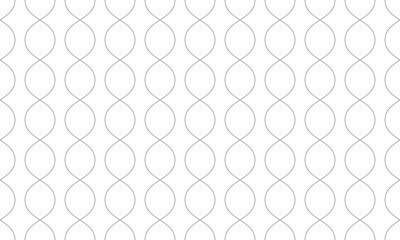 Grey curvy line seamless pattern. Vector Repeating Texture. - obrazy, fototapety, plakaty