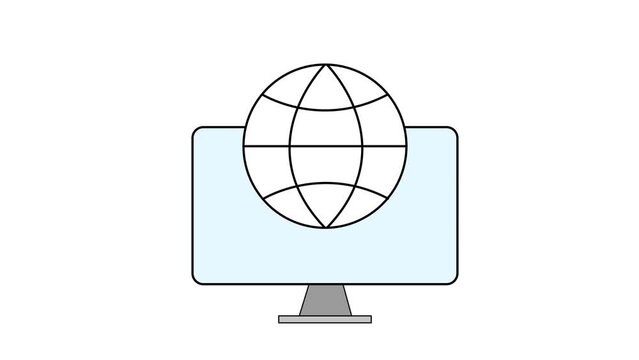 computer. laptop. work.study.management. prefix. technology. entertainments. minimalism. wire. children. gift. the original. things. vector. color icon.	