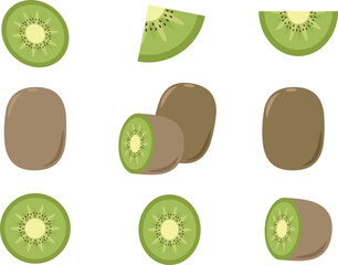 キウイのイラストセット