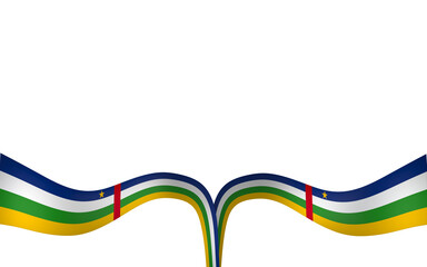 Central African Republic flag element design national independence day banner ribbon png
