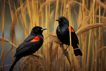 red winged blackbird