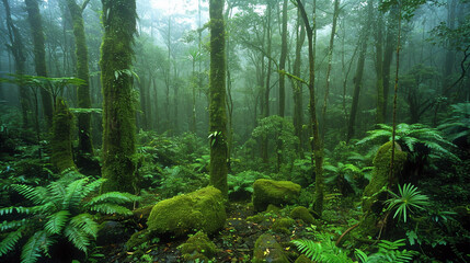 forest in the morning