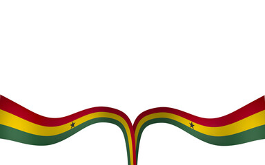 Ghana flag element design national independence day banner ribbon png
