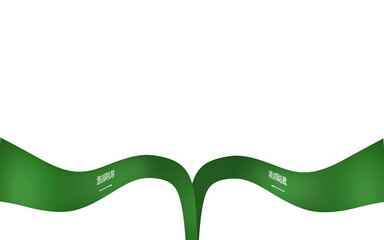 Saudi Arabia flag element design national independence day banner ribbon png
