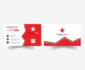 Creative modern professional business card template design, Abstract red and black business card template, Modern business card template . red background. Modern business card design vector new idea