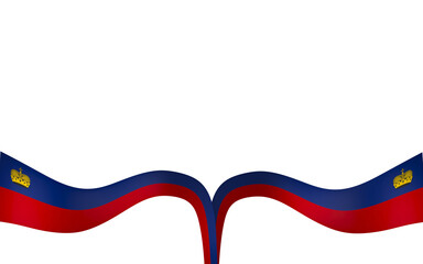 Liechtenstein flag element design national independence day banner ribbon png
