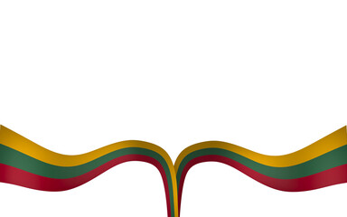 Lithuania flag element design national independence day banner ribbon png
 - obrazy, fototapety, plakaty
