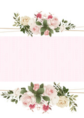 Pink and white modern trendy vector design frame