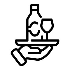 waiter Line Icon