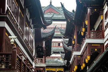 Fototapete Yuyuan Bazaar views and architecture Shanghai China © Stella Kou