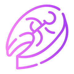 salmon Line Gradient Icon