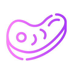 steak Line Gradient Icon