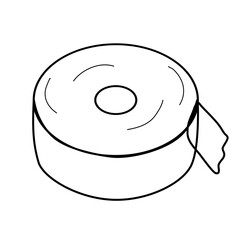 Masking tape doodle line art