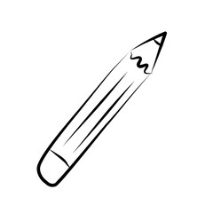 Pencil doodle line art