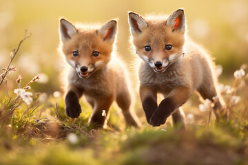 Obraz premium red fox vulpes