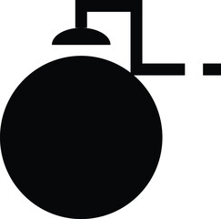 Rounded filled Bomb Icon