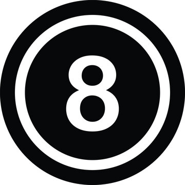 recommend clip art: Rounded filled 8 Ball Icon