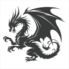 Black dragon silhouette