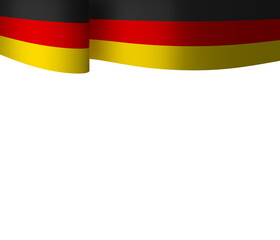 Germany flag element design national independence day banner ribbon png

