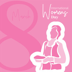 Vector flat design international womens day illustration