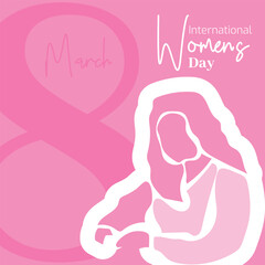 Vector flat design international womens day illustration