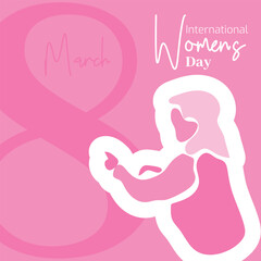 Vector flat design international womens day illustration