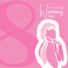 Vector flat design international womens day illustration