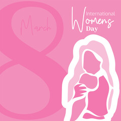 Vector flat design international womens day illustration