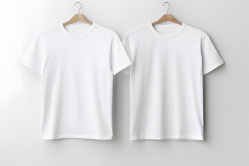 white t shirt isolated on white ai generative