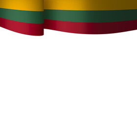 Lithuania flag element design national independence day banner ribbon png
