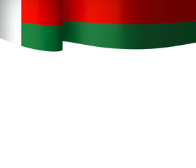 Madagascar flag element design national independence day banner ribbon png
