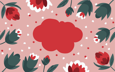 Abstract background poster. Good for fashion fabrics, postcards, email header, wallpaper, banner, events, covers, advertising, and more. Valentine's day, women's day, mother's day background.