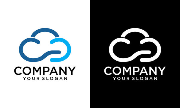 cloud logo. cloud computing template. creative. internet global. upload. data transfer. download website. technology icon. network symbol.