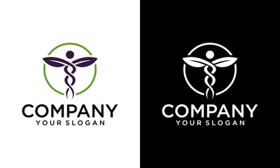 Creative Circle Wellness people health logo vector illustration