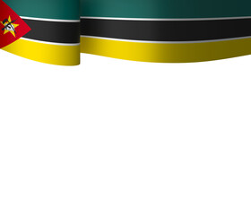 Mozambique flag element design national independence day banner ribbon png
