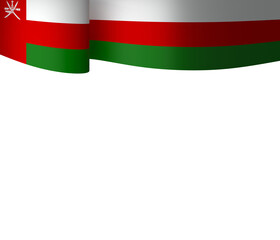 Oman flag element design national independence day banner ribbon png
