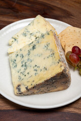 Cheese collection, English cow milk semi-soft, crumbly old stilton blue cheese