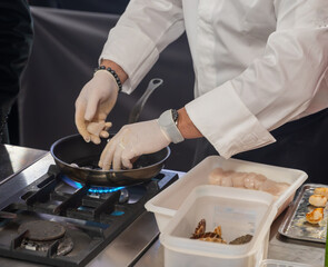 Cooking masterclass for visitors, great chefs high cuisine French restaurants, fine dining, winter festival, Avenue de Champagne, Epernay, France