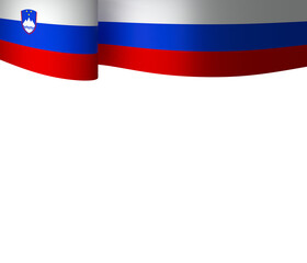 Naklejka premium Slovenia flag element design national independence day banner ribbon png 