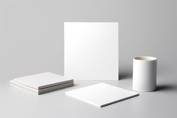 Blank Stationery Set Mockup created with Generative AI