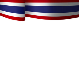 Thailand flag element design national independence day banner ribbon png
