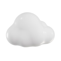 3d cloudy, 3d render icon illustration, transparent background, weather