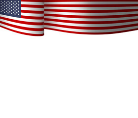 United States flag element design national independence day banner ribbon png
