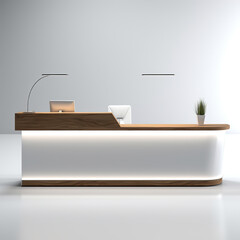 Sleek and modern reception desk