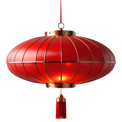 Obraz premium chinese red lantern on a white background