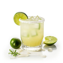 Margarita Cocktail with Lime and Salt